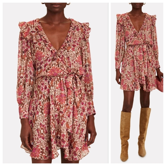 Misa Veruka Floral Belted Mini Dress Revolve - Picture 7 of 9